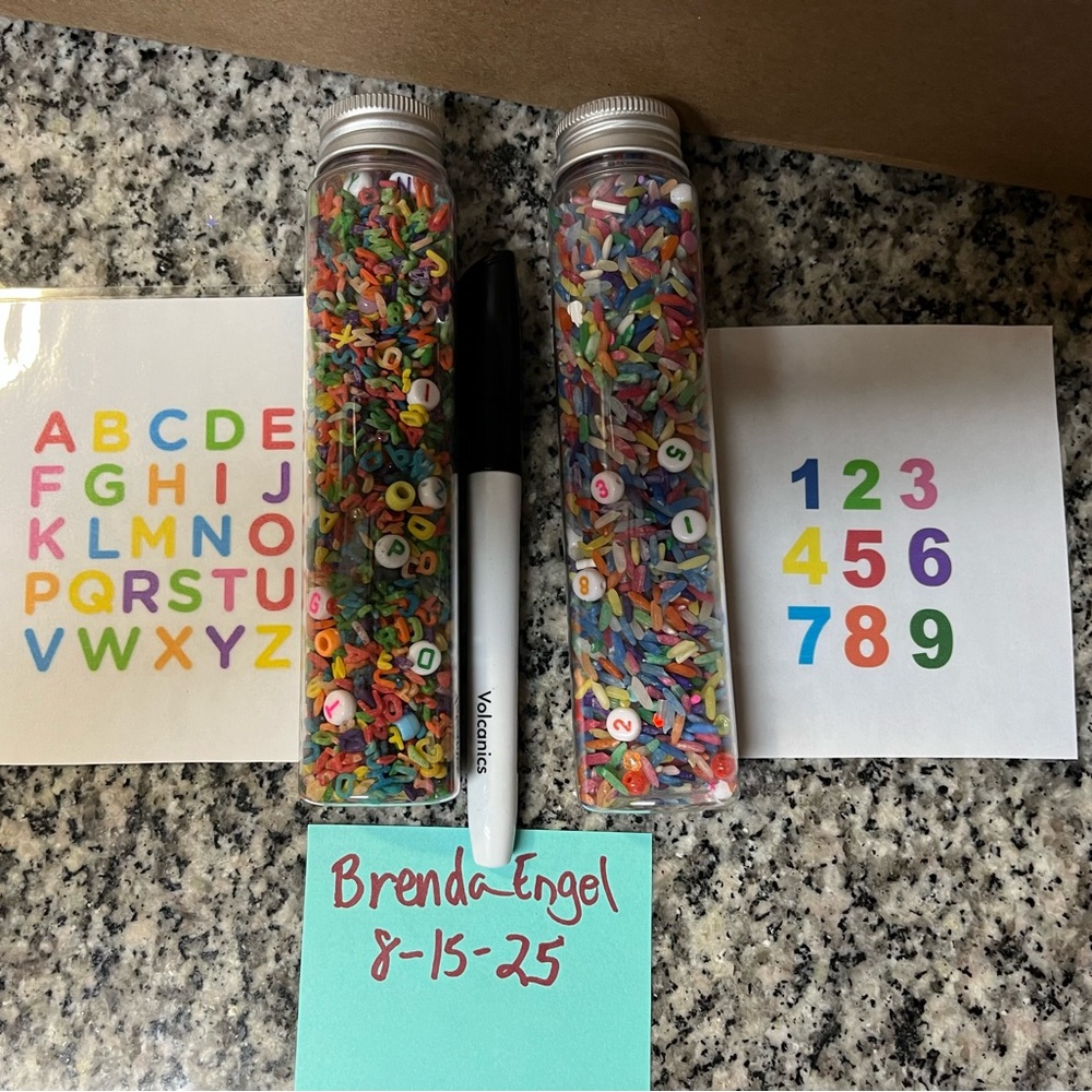 Alphabet and Number Sensory bottles